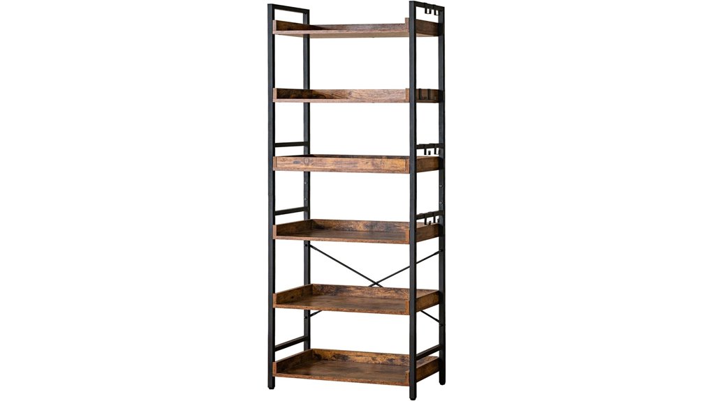 rustic metal tiered shelf