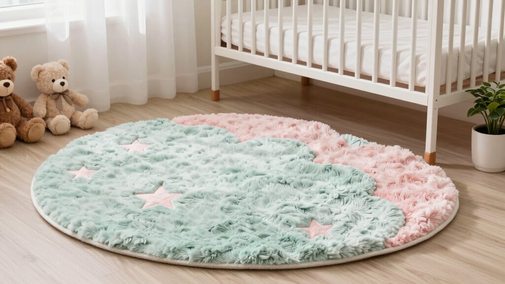safe plush nursery rugs