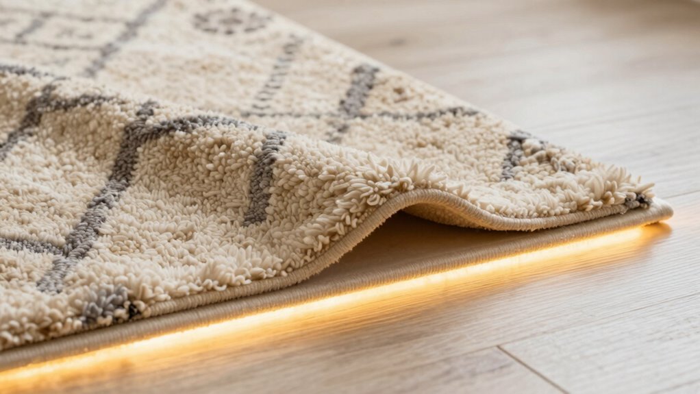 safe radiant floor rug installation