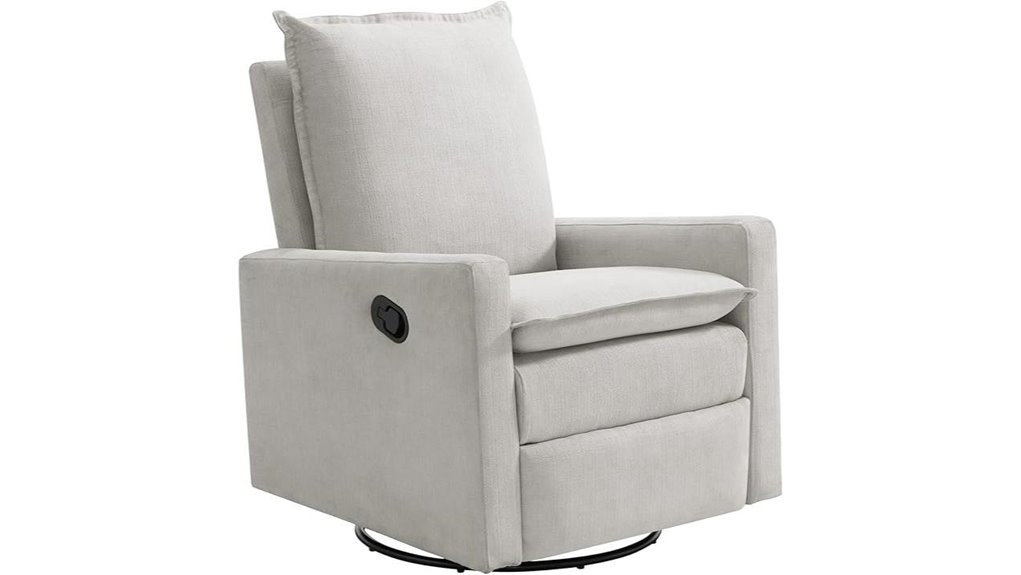 sand upholstered nursery chair