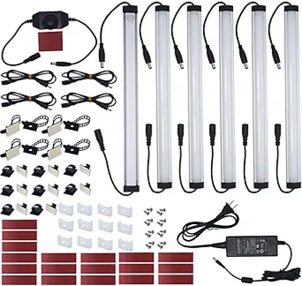 six warm white leds