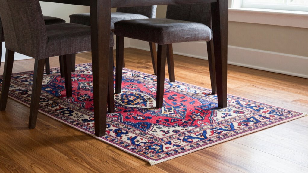 small rug disrupts room harmony