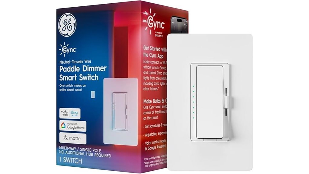 smart paddle dimmer switch