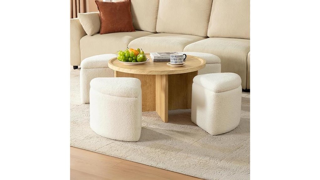 square coffee table with storage
