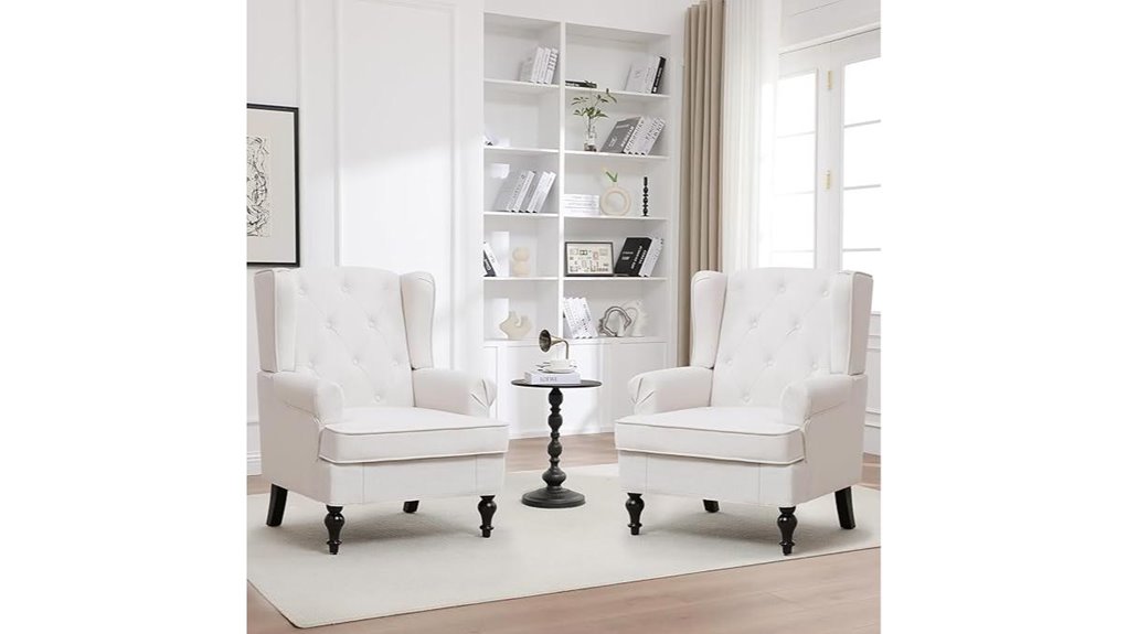 stylish dual accent chairs