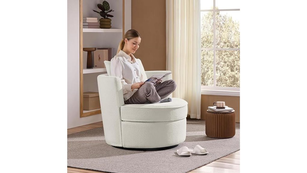 swivel barrel accent chair