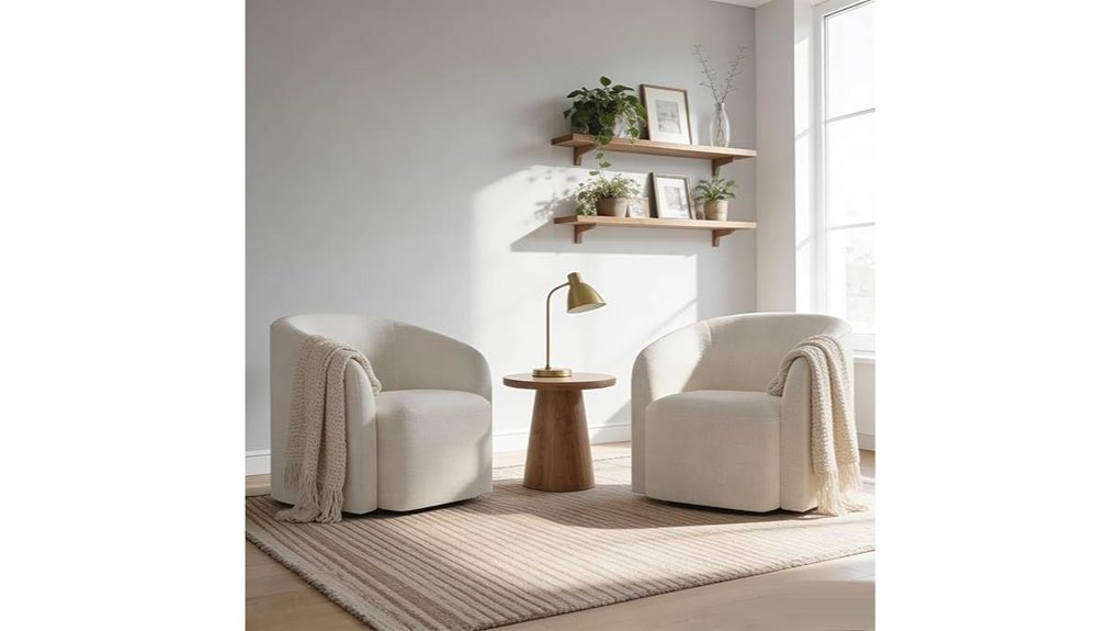 swivel beige accent chairs