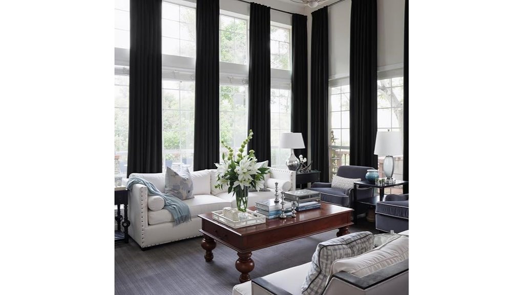 tall velvet curtain panels