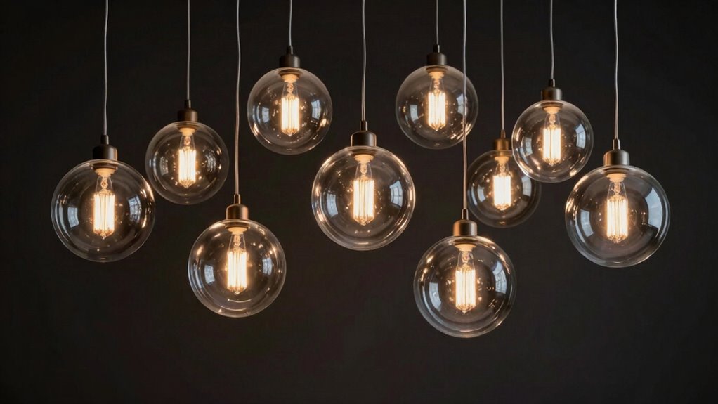 top glass globe pendant lights