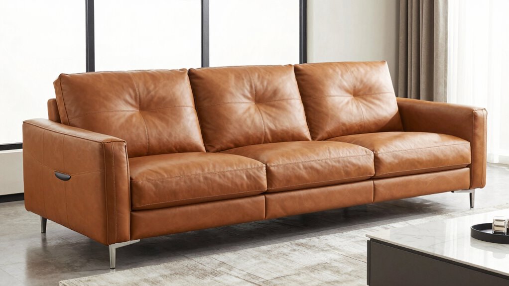 top grain leather sectionals