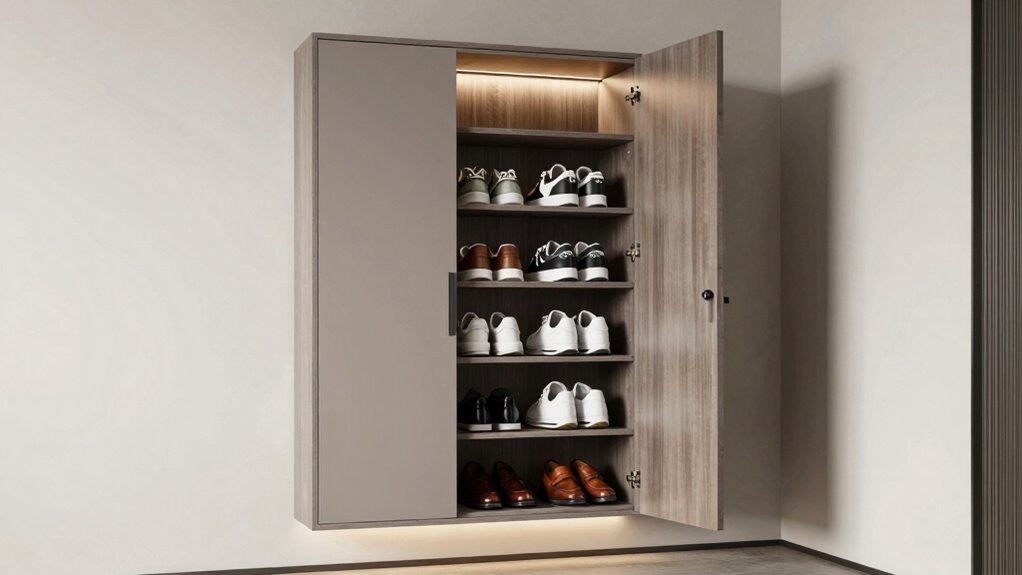 top hidden shoe storage