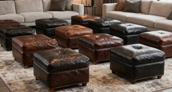 top luxury leather ottomans