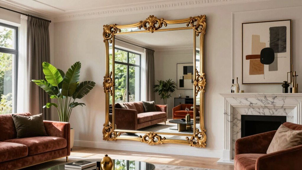 top luxury living room mirrors