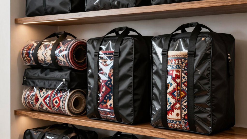 top oversized rug storage