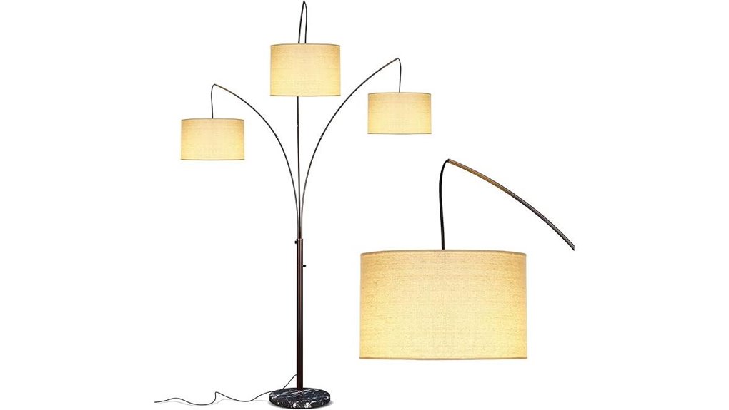 trilage arc floor lamp