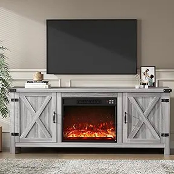 tv stand with barn doors