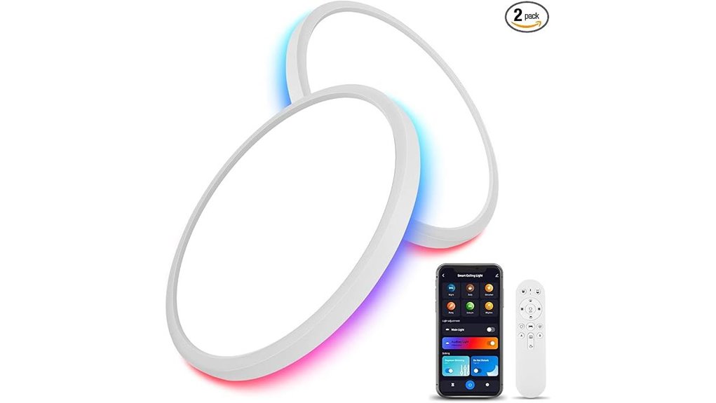 two pack rgb ceiling lights