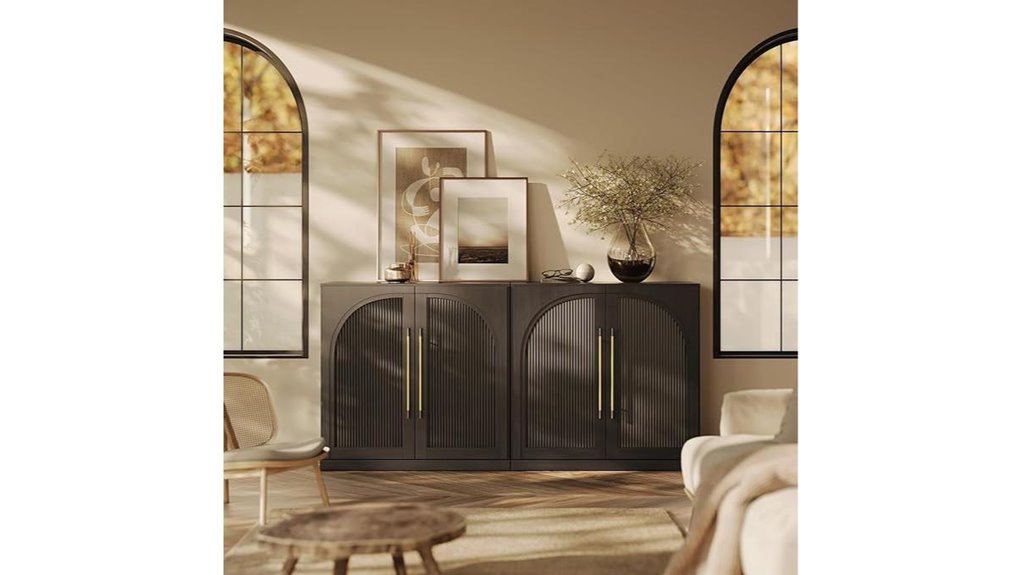 two piece modular sideboard