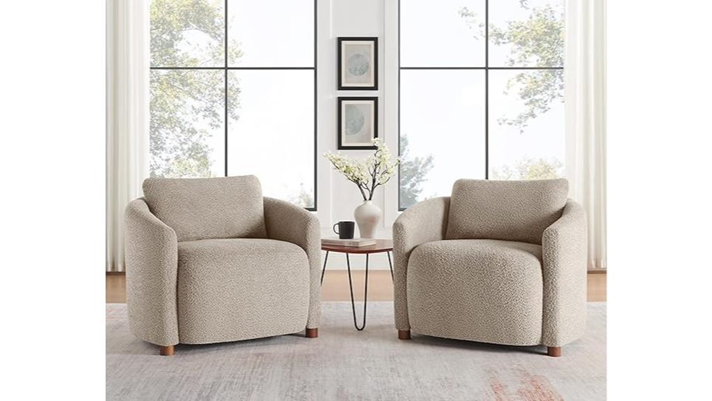 two stylish accent chairs