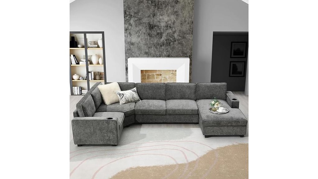 u shaped cloud couch