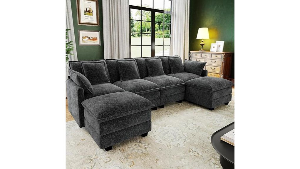 u shaped modular couch