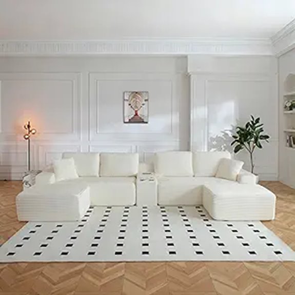 u shaped modular sofa