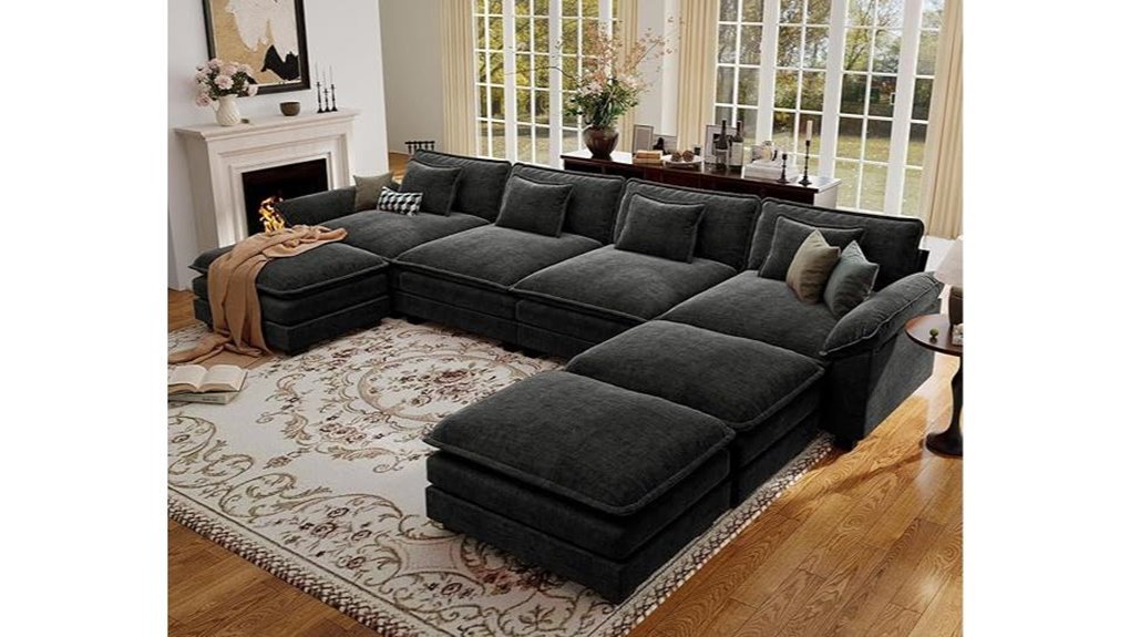 u shaped modular sofa