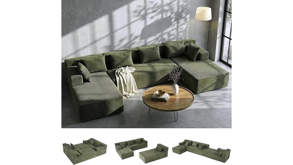 u shaped sectional sofa