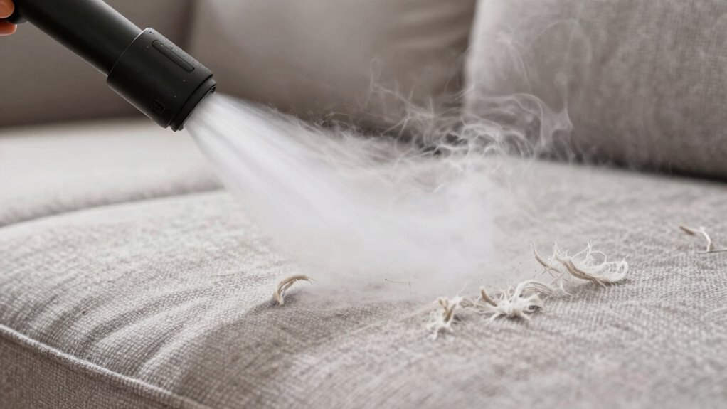 use caution with steam cleaning