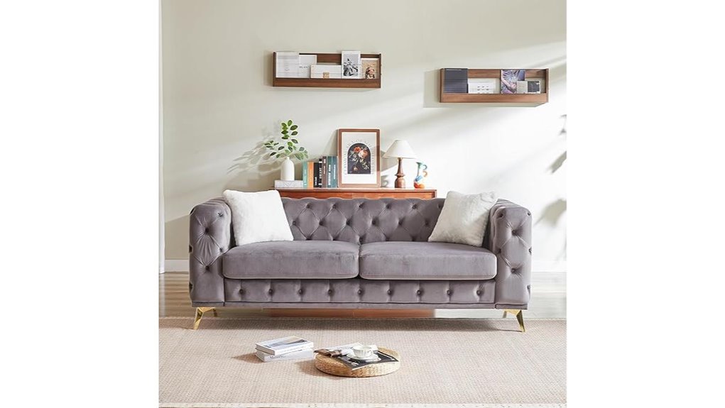 velvet chesterfield sofa