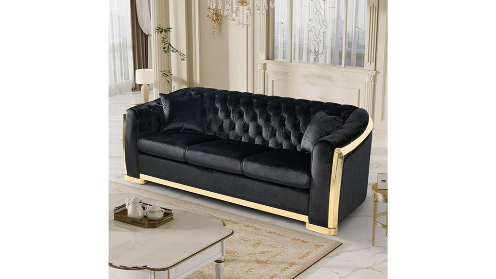 velvet chesterfield sofa