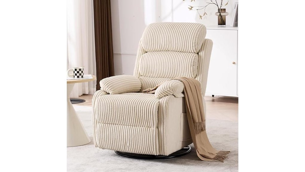 velvet recliner with pocket