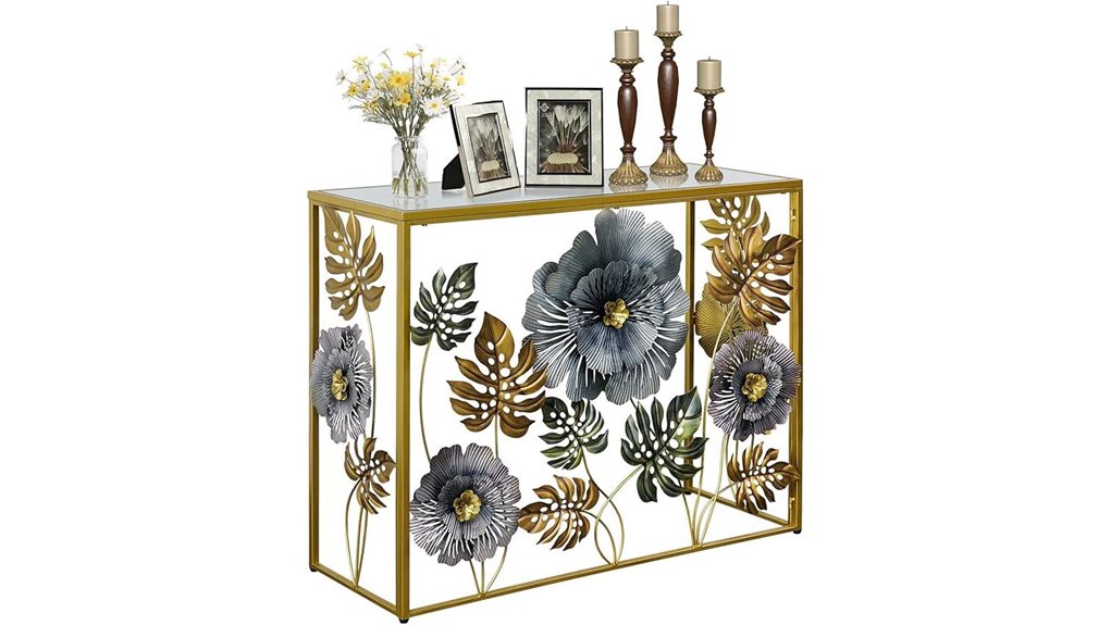 vintage metal floral decor