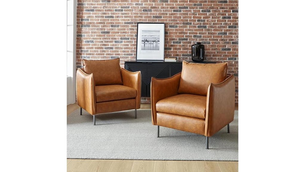 vintage pu leather armchair