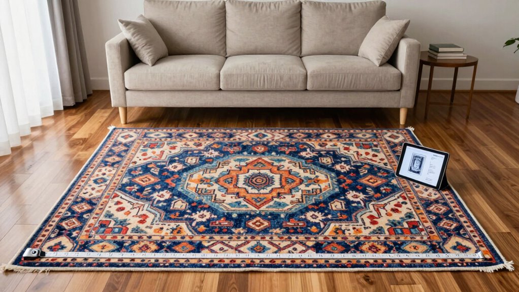 visualize rug size effectiveness