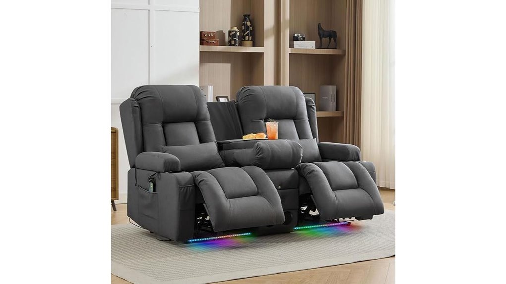 wall hugging recliner loveseat