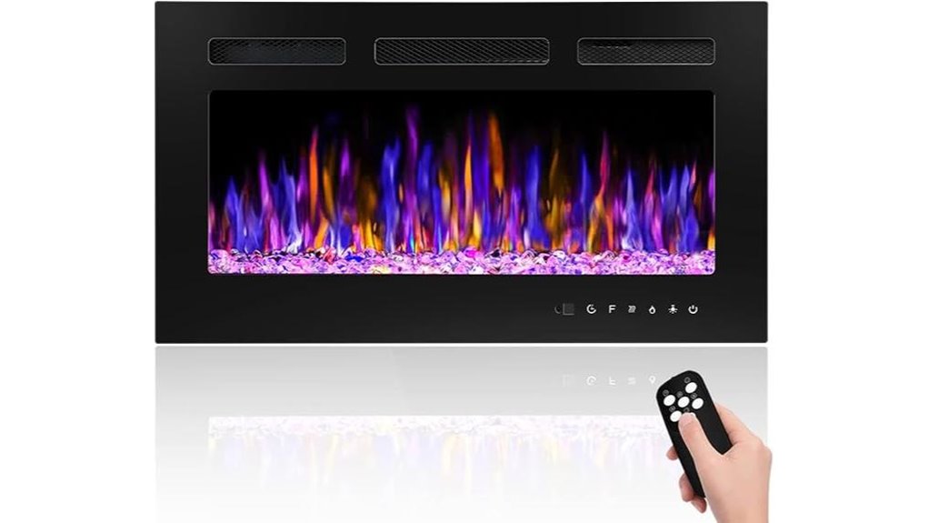wall mounted electric fireplace