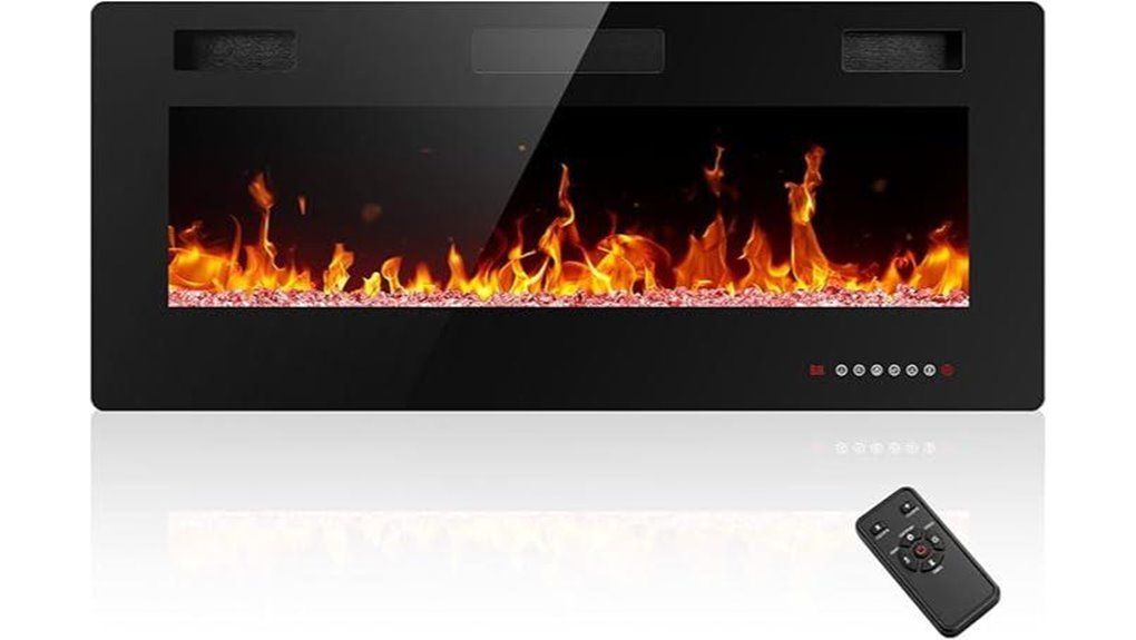 wall mounted electric fireplace