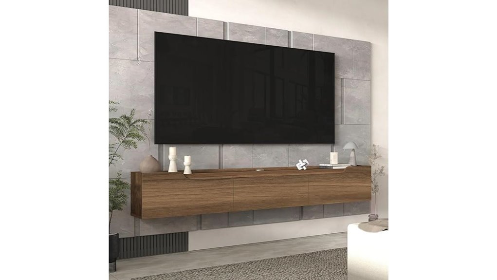wall mounted tv console