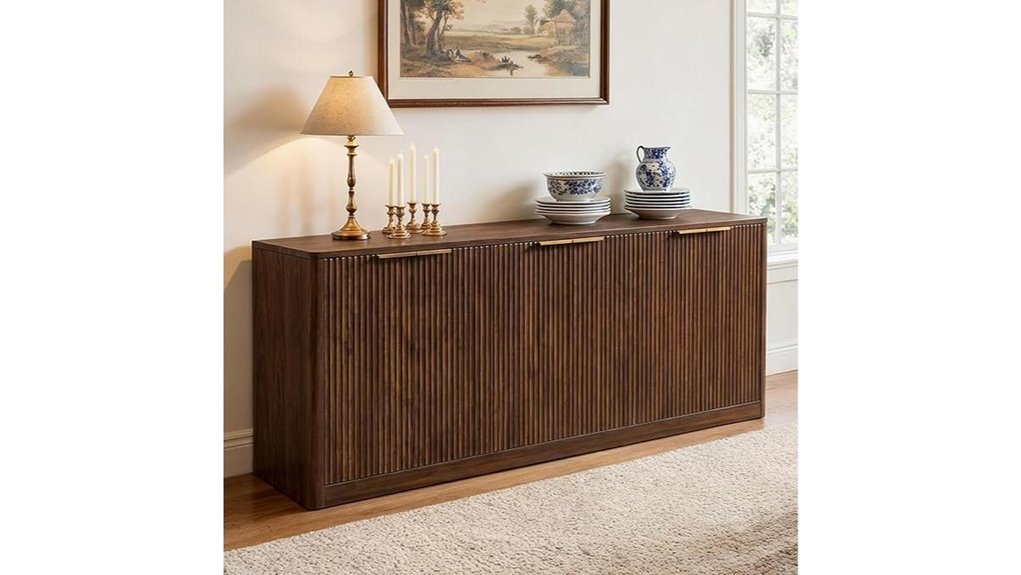 walnut fluted buffet