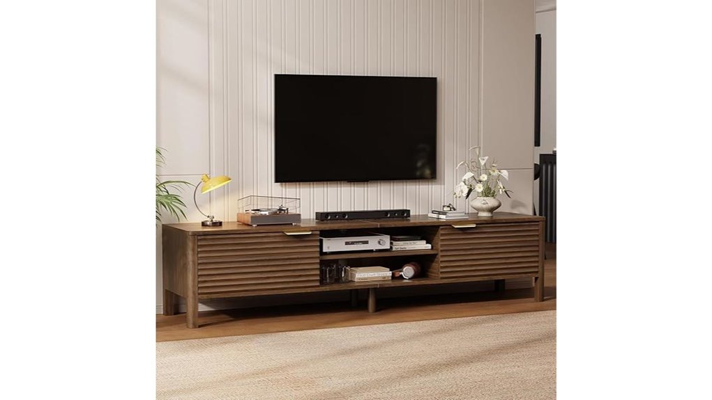 walnut tv stand for 85 inch tvs
