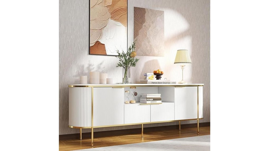 white tv stand with storage