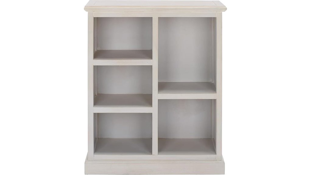white wash wood bookcase