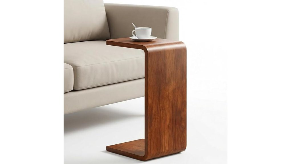 wooden couch end table