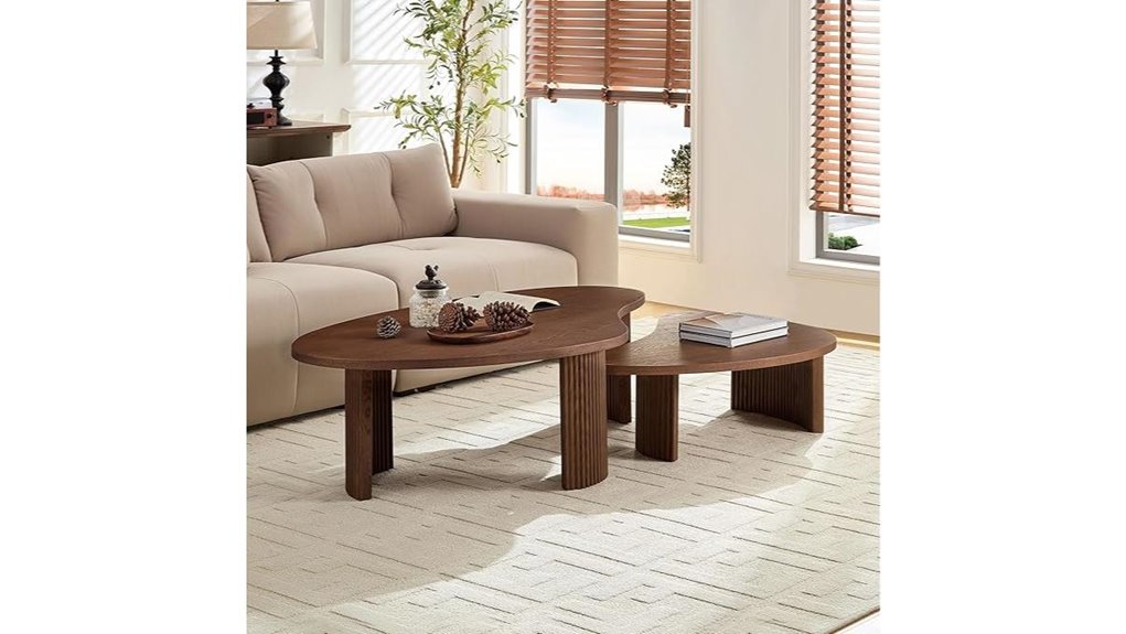 wooden nesting coffee tables