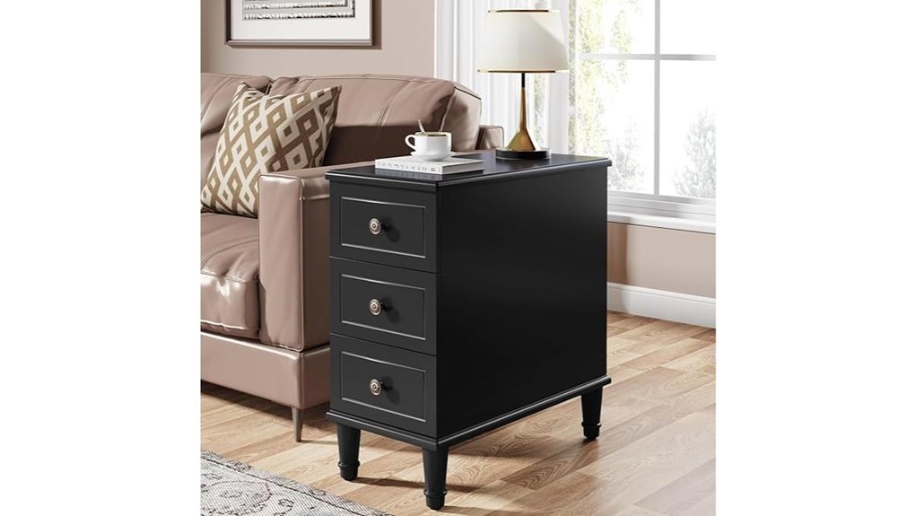 wooden nightstand with drawers