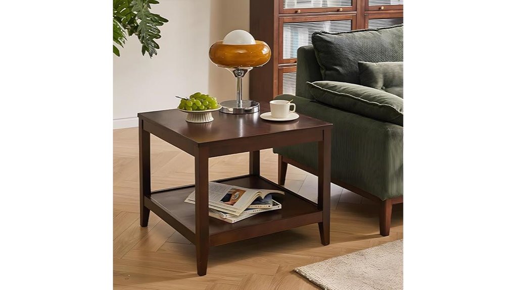 wooden table with storage