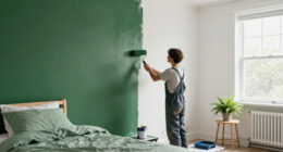 A Bright White Bedroom Is Now A Green Cocoon “Inspired By The Forest”