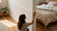 A Structural Beam Was An Eyesore In This Bedroom — She Added Paneling To Disguise It