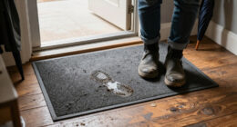20"X48" COSY HOMEER Non-Slip Low Profile Entryway Door Mat (Dark Grey) $10.20